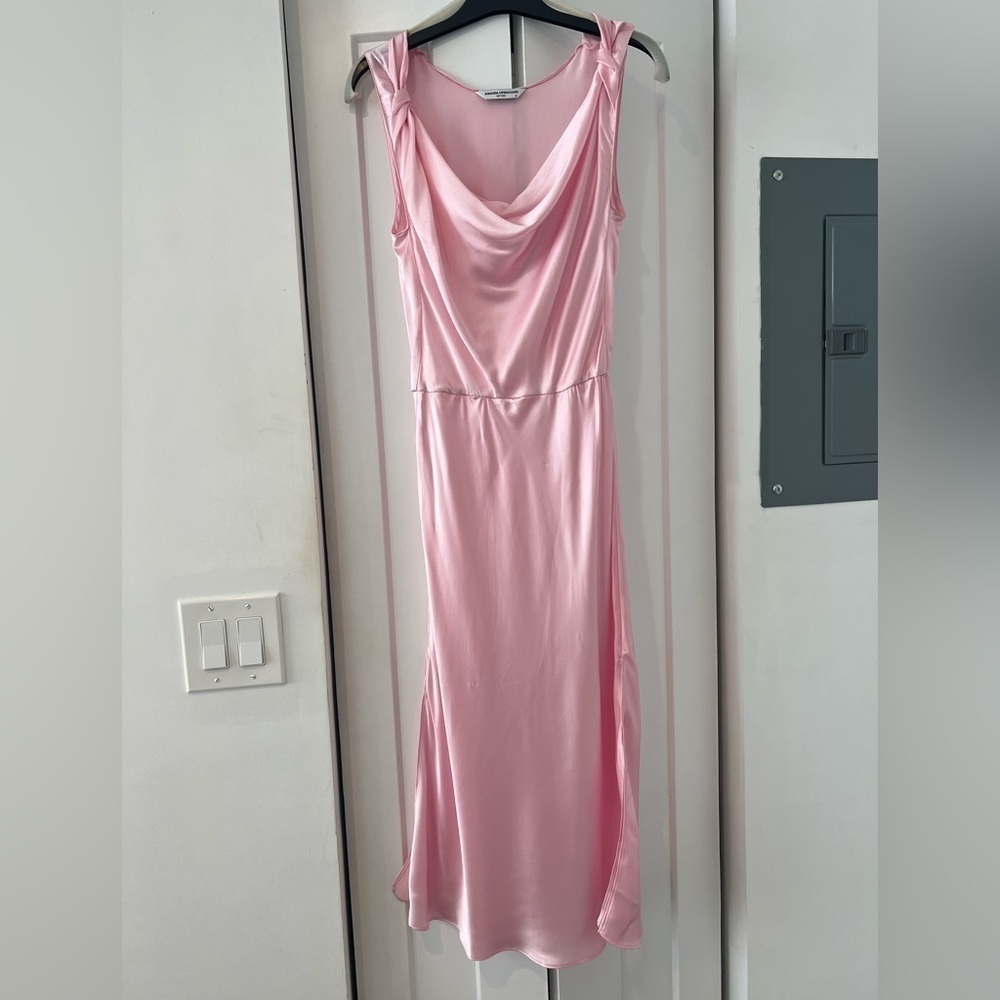 Amanda Uprichard Light Pink Silk Slip Dress Size XS - Picture 8 of 14